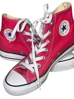 Converse Chuck Taylor All Star High Top Shoe Womens Sz 6 Fuschia Pink Artsy
